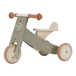 Tricycle en bois vert olive