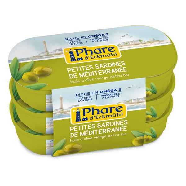 Petites sardines à l'huile d'olive 3x55g