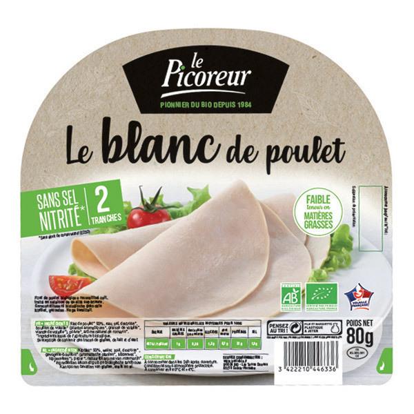 Blanc de Poulet tranché "Sans Sel Nitrité " 80g