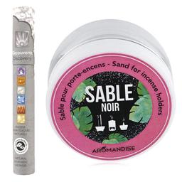 Sable noir pour porte-encens + 14 bâtonnets d'encens ayurvédique