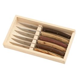 Coffret 6 couteaux bois mixe le thiers prestige