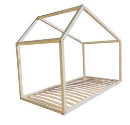 Lit enfant montessori grande cabane 90x190 en hêtre massif