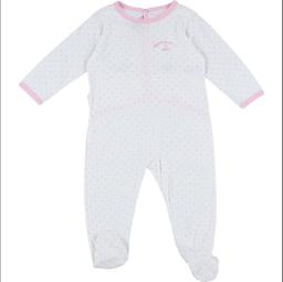 PETIT BATEAU 18 Mois pyjama blanc, rose