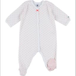 PETIT BATEAU6 Mois pyjama rose, blanc