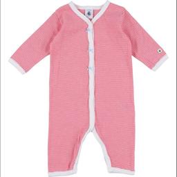 PETIT BATEAU6 Mois pyjama blanc, rose