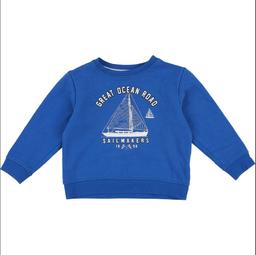 VERTBAUDET ,  4 Ans sweat bleu, blanc