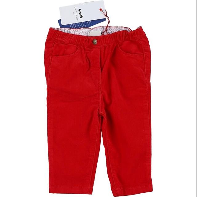 CYRILLUS , 12 Mois pantalon velours rouge