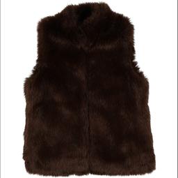 BELLEROSE , 10 Ans gilet sans manche imitation fourrure marron