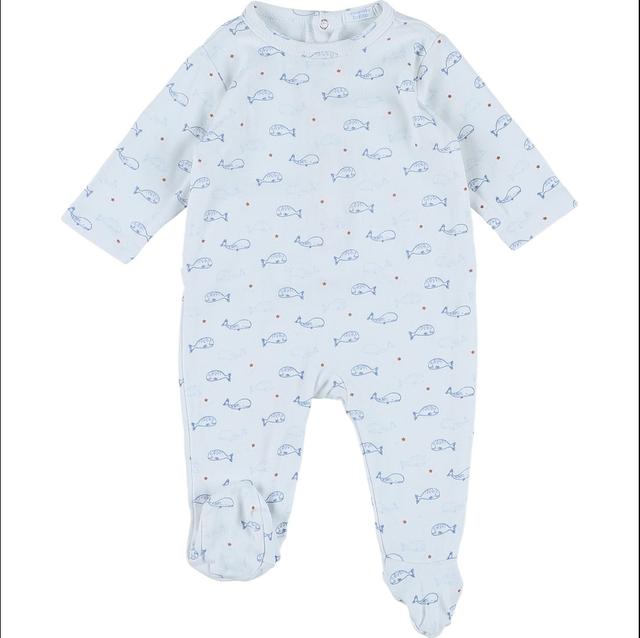 BOUT'CHOU - Pyjama blanc, bleu - 3 Mois