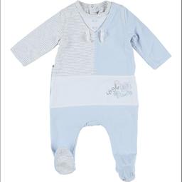 JEAN BOURGET - Pyjama bleu, blanc - 3 Mois