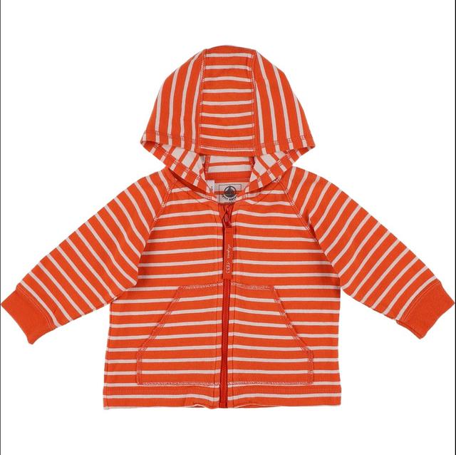 PETIT BATEAU - Sweat orange - 6 Mois