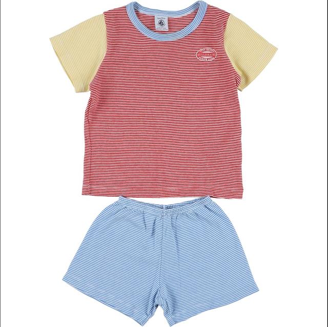 PETIT BATEAU - Pyjacourt milleraies tricolore - 3 Ans