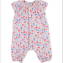 PETIT BATEAU - Barboteuse blanc, rose, bleu - 3 Mois