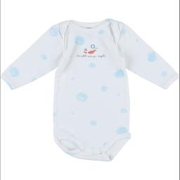 PETIT BATEAU - Body blanc, bleu - 3 Mois