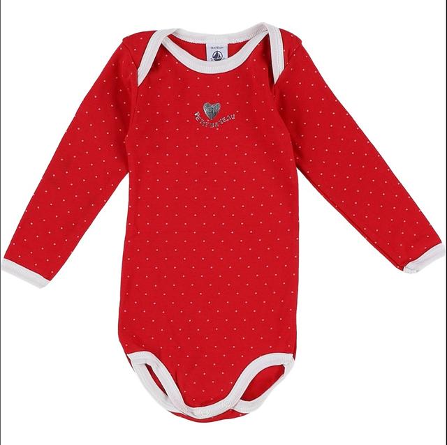 PETIT BATEAU - Body rouge, blanc - 18 Mois