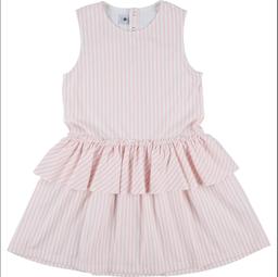 PETIT BATEAU - Robe rose, blanc - 10 Ans