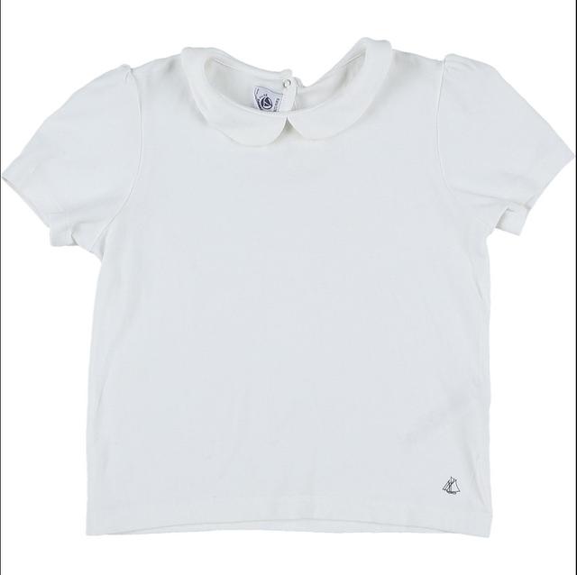 PETIT BATEAU - Polo blanc - 8 Ans