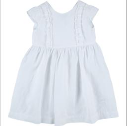 PETIT BATEAU - Robe en lin blanc - 10 Ans