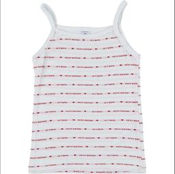 PETIT BATEAU - Maillot de corps blanc, rouge - 8 Ans