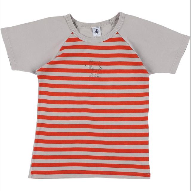 PETIT BATEAU - Maillot de corps beige, orange - 10 Ans