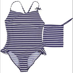 VERTBAUDET - Maillot de bain bleu, blanc - 12 Ans