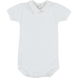 PETIT BATEAU - Body à col blanc - 6 Mois