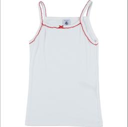 PETIT BATEAU - Maillot de corps blanc, rouge - 8 Ans