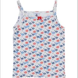 PETIT BATEAU - Maillot de corps bleu, blanc, rouge - 6 Ans