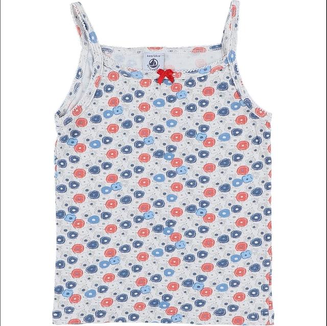 PETIT BATEAU - Maillot de corps bleu, blanc, rouge - 6 Ans