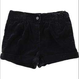 BOUT'CHOU - Short velours lisse noir - 12 Mois