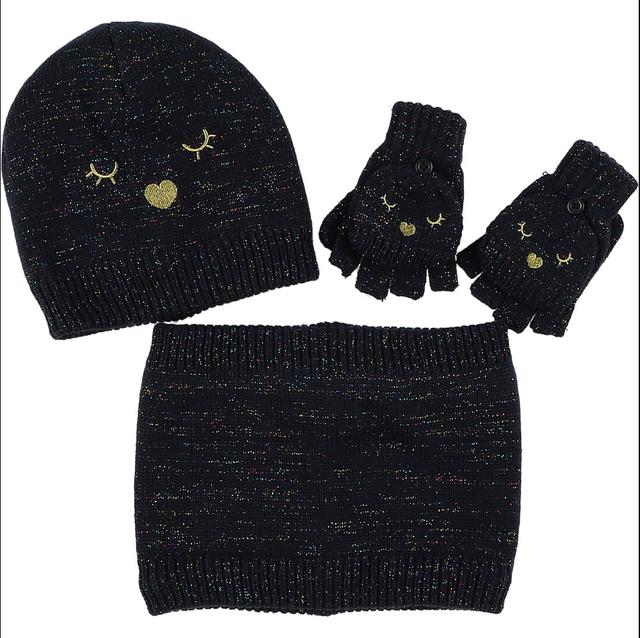 VERTBAUDET - Ensemble bonnet + snood + gants bleu - 6 Ans