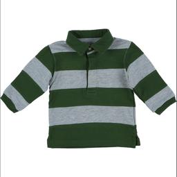 BOUT'CHOU - Polo gris, vert - 9 Mois