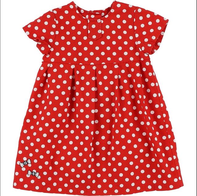 PETIT BATEAU - Robe rouge/blanc - 12 Mois