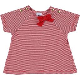 PETIT BATEAU - T-shirt rouge, blanc - 18 Mois