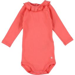 PETIT BATEAU - Body à col rose - 6 Mois