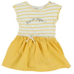 TAPE À L'OEIL - Robe bloomer integre jaune, blanc - 12 Mois