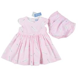 JACADI - Robe + bloomer rose, blanc - 12 Mois