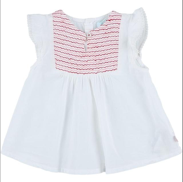 OBAÏBI - Blouse blanc, rose - 12 Mois