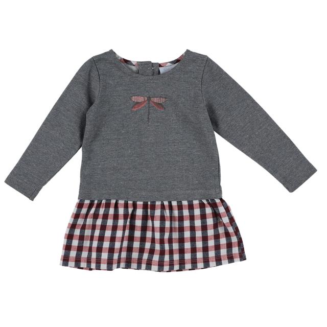 CADET ROUSSEL - Robe gris, rose - 18 Mois