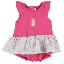 3 POMMES - Robe bloomer intégré multicolore - 1 Mois