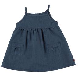 PETIT BATEAU - Robe bleu - 6 Mois