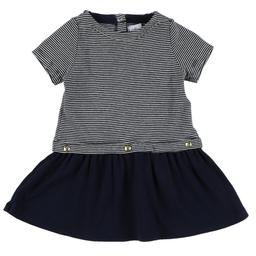 PETIT BATEAU - Robe bleu, blanc - 12 Mois