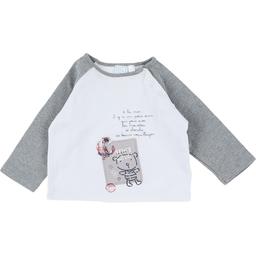 CADET ROUSSEL - T-shirt blanc, gris - 6 Mois