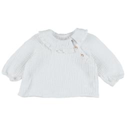 NR - Blouse gaze de coton blanc - 6 Mois