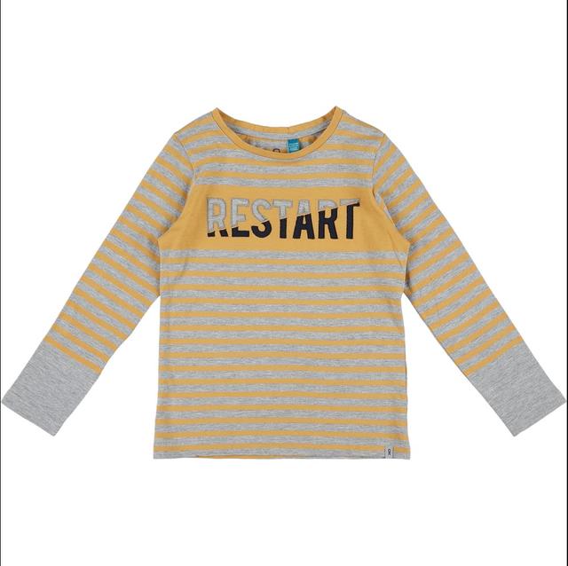 OKAÏDI - T-shirt gris, moutarde - 6 Ans