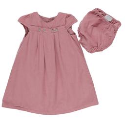 CYRILLUS - Robe + bloomer rose - 6 Mois