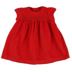 BOUT'CHOU - Robe velours rouge - 6 Mois