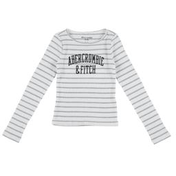 ABERCROMBIE - T-shirt blanc, gris - 8 Ans