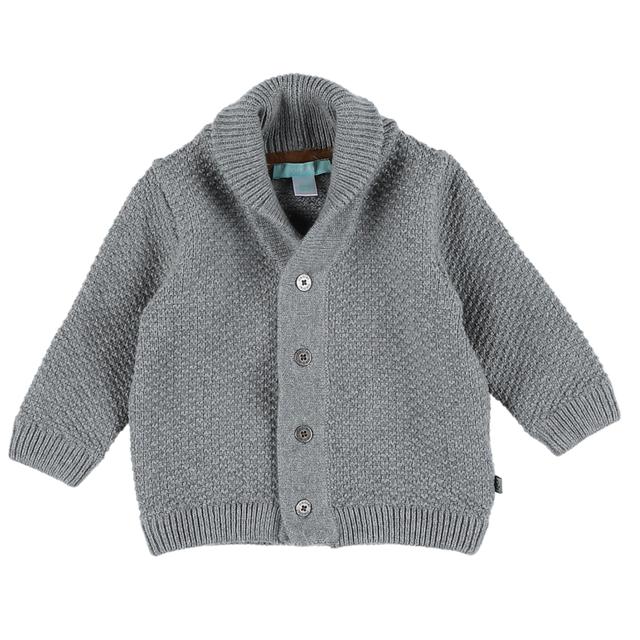 OBAÏBI - Gilet gris - 6 Mois