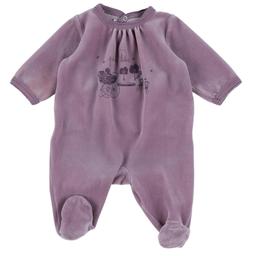 PETIT BATEAU - Pyjama mauve - 1 Mois